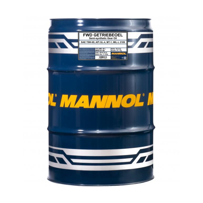 Масло трансмиссионное Mannol FWD Getriebeoel 75W-85 60л, л