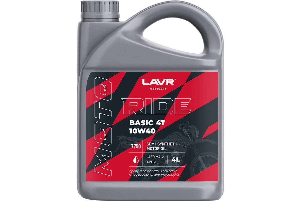 Масло моторное Lavr moto Ride Basic 4T 10w40 SL 4л Ln7750