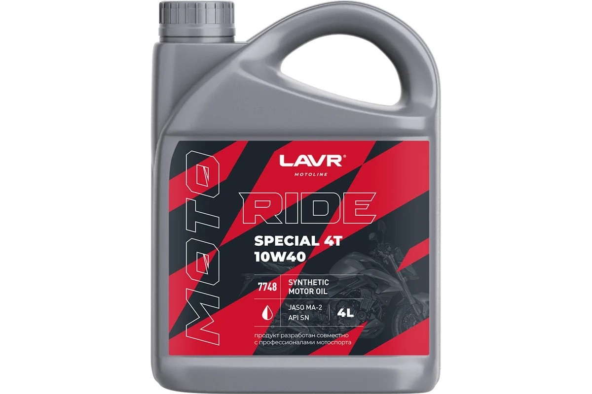 Масло моторное Lavr moto Ride Special 4T 10w40 SN 4л Ln7748