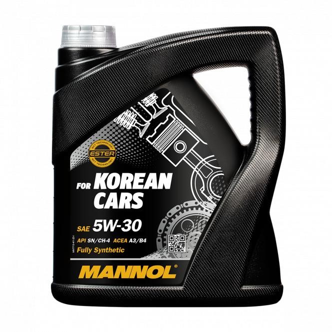 Масло моторное Mannol for Korean cars 5W-30 A3/B4 4л 7713